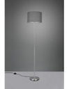 Piantana Hotel Nichel Paralume Tessuto Grigio Trio Lighting