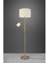 Piantana Hotel Ottone Paralume Tessuto Crema Spot Lettura Trio Lighting
