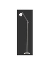 Piantana Icaro Nichel E Spot Vetro Opaco Bianco H165 cm Trio Lighting