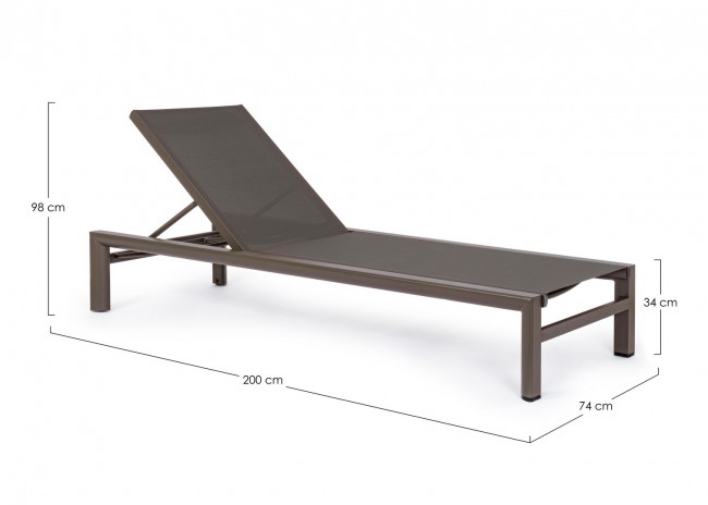 Lettino Skipper New C-Ruote Coffee Yk14 - 