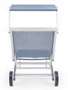 Lettino alluminio con ruote blu Cross cm 65 x 196 x 62