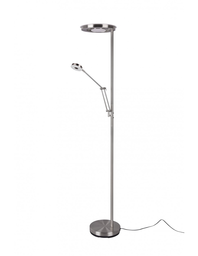 Piantana Led Dimmer con Spot da Lettura Barrie Nichel Trio Lighting