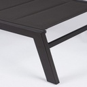 Lettino alto in alluminio con ruote Hilde antracite 32h cm iperbriko