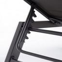 Lettino alto in alluminio con ruote Hilde antracite 32h cm iperbriko
