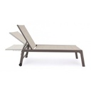 Lettino alto in alluminio con ruote Hilde coffee
