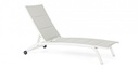 Lettino con ruote bianco in alluminio Cleopas