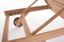 Lettino con ruote in Teak