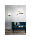 Piantana Nera Moderna Con Sfera Vetro H150 cm Pure Trio Lighting