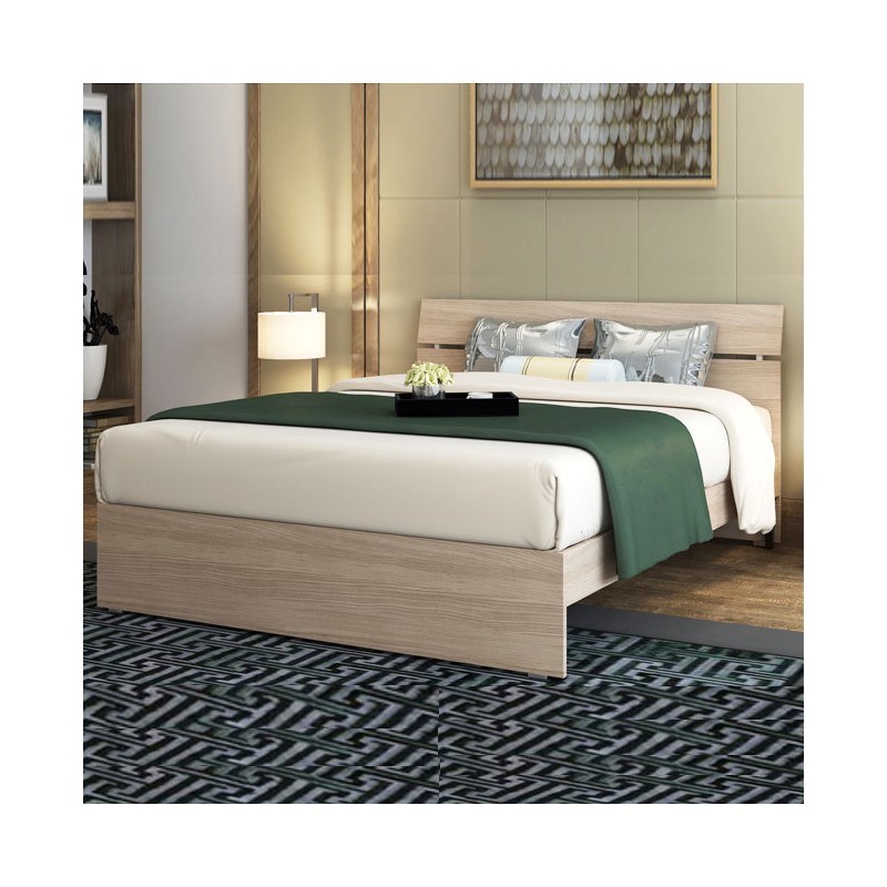 Letto matrimoniale in legno per camera colore olmo cm 200x171xH 98