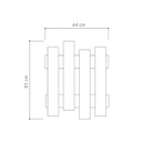 Appendiabiti a muro Wave rovere 8 ganci