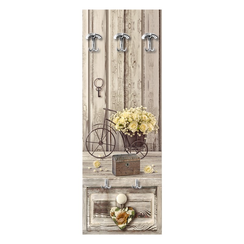 Appendiabiti a muro Yellow Roses 46x125 cm