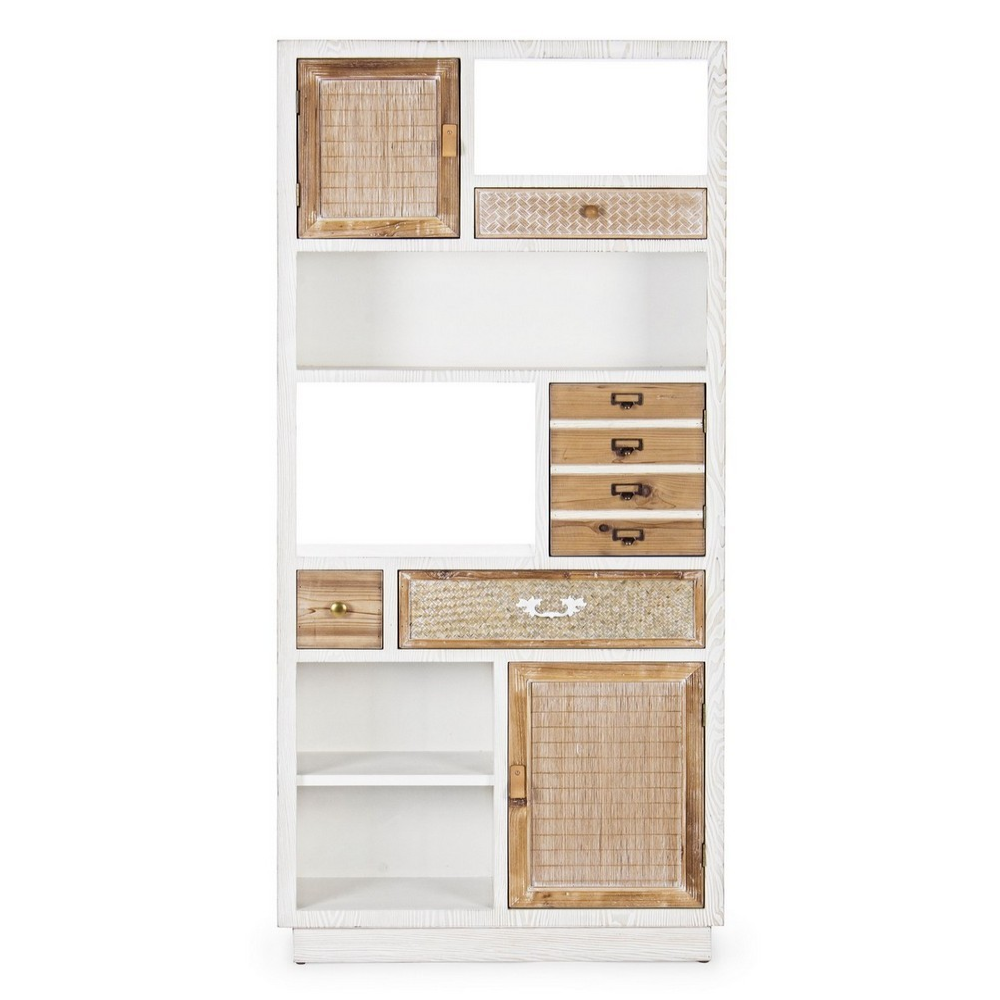 Libreria Eloise 3 ante 3 cassetti in legno 180h cm