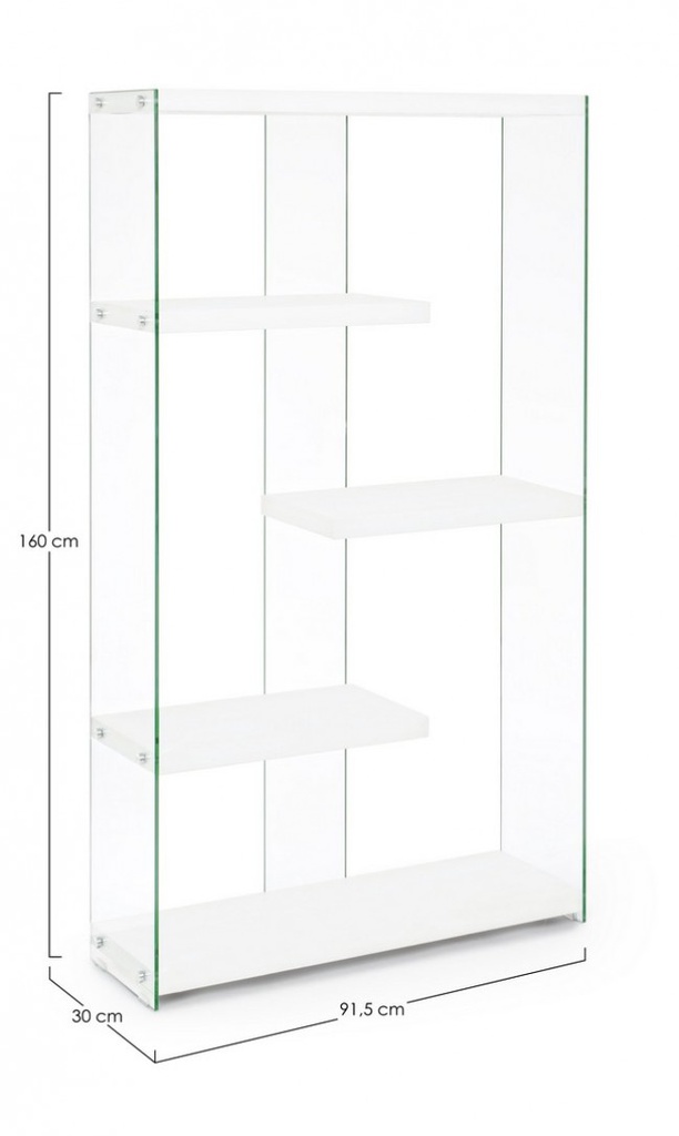 Libreria Sury Bianco 91.5X30 H160  