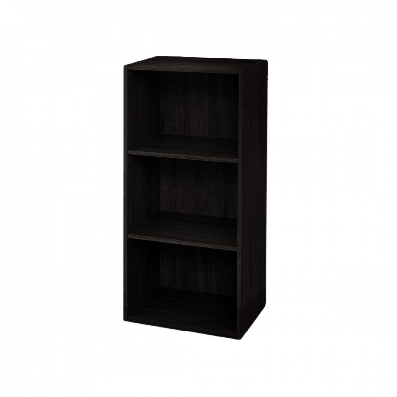 Libreria in legno 3 ripiani scaffale Wengè L 40 x H 29 x H 89 cm
