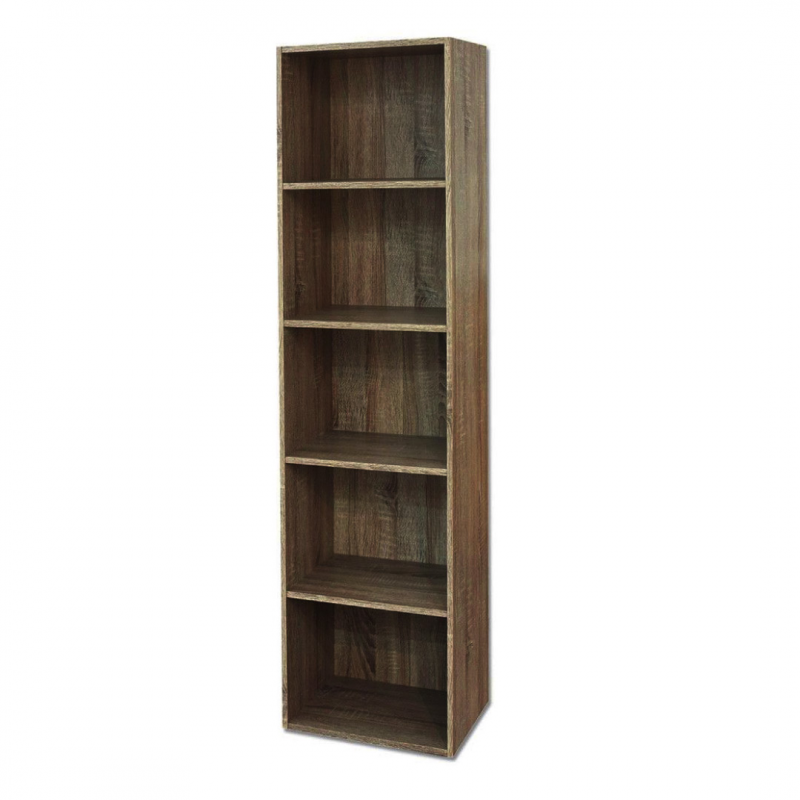 Libreria in legno 5 ripiani scaffale Noce L 40 x H 29 x H 172 cm