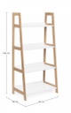 Libreria in legno di bamboo quattro ripiani BROOKLYN 62x38x h130 cm