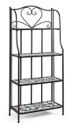 Libreria pieghevole Positano 4 piani in metallo stile country cm 57x28x133h
