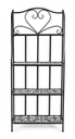 Libreria pieghevole Positano 4 piani in metallo stile country cm 57x28x133h