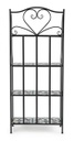 Libreria pieghevole Positano 4 piani in metallo stile country cm 57x28x133h