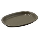 Piatto romeo tortora ovale cm36x25h4