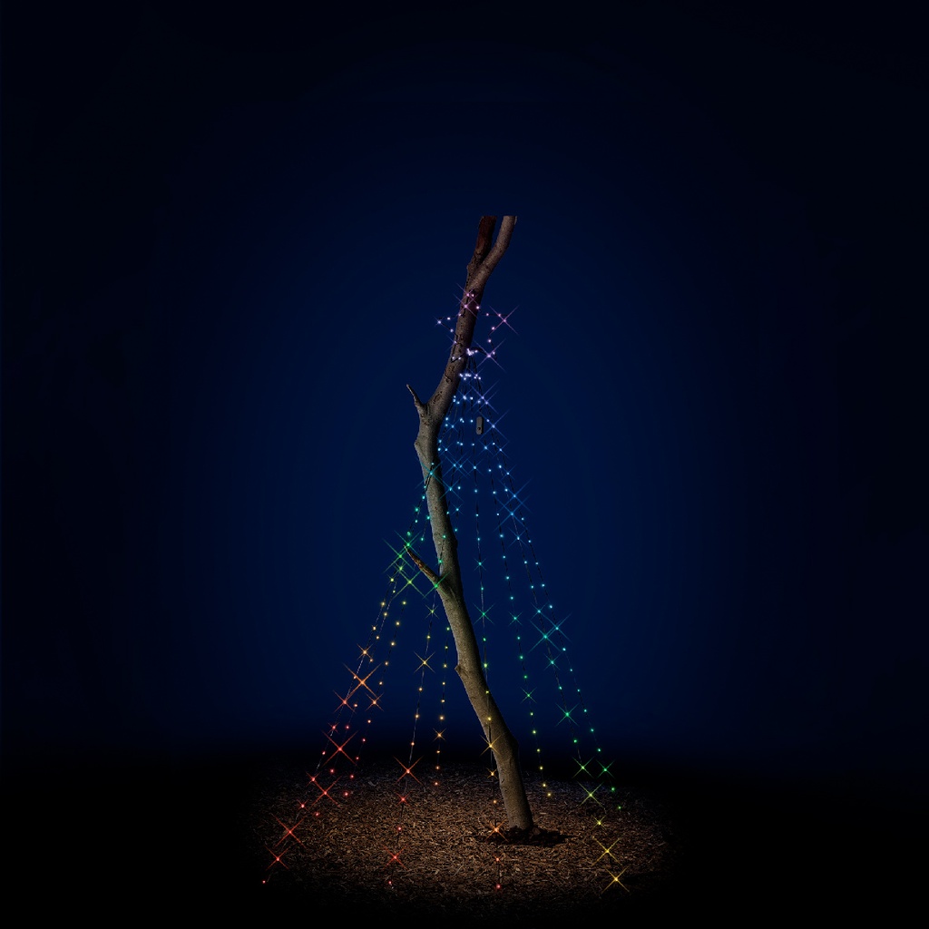 Luci Danzanti Stella Cadente Cambio Colore Esterni H 270 Ø 28 cm