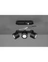 Plafone 3 Spot Led Doppia Emissione L27 cm Taurus Nero Trio Lighting