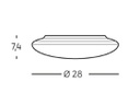 Plafoniera 24W Led 4000K  linea orchid  bianco