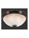 Plafoniera 2xE27 Quinta Ruggine Vetro Alabastro Ø33 cm Trio Lighting
