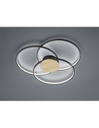 Plafoniera 3 Cerchi Led Sedona Nero Dimmerabile Ø80 cm Trio Lighting