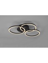 Plafoniera 3 Cerchi Orientabili Led Dimmer Circle Nero Trio Lighting