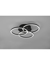 Plafoniera 3 Cerchi Orientabili Led Dimmer Circle Nero Trio Lighting
