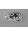 Plafoniera 3 Cerchi Orientabili Led Dimmer Circle Nero Trio Lighting