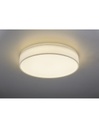 Plafoniera Led Dimmer Cambio Colore Stoffa Bianco Lugano Ø60 cm Trio Lighting