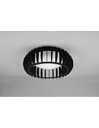 Plafoniera Listelli Legno Nero Led Dimmer Monte Ø40 cm Trio Lighting