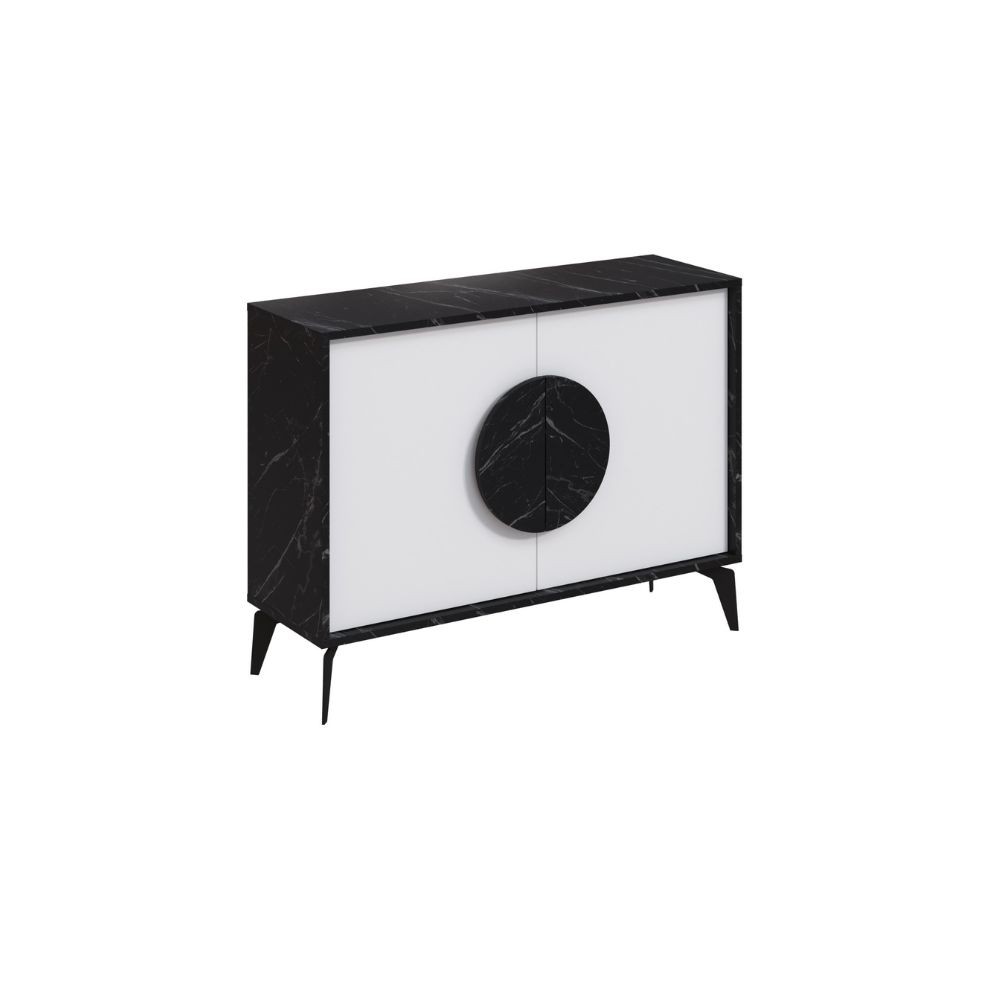 Madia Gora 110x35.6x82 cm Struttura Bendir e Ante Bianco