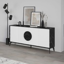Madia Gora 180x35.6x82 cm Struttura Bendir con Ante Bianche