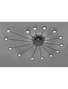 Plafoniera Pavone Luce Indiretta e 14 Punti Led Orientabili Peacock Nero Trio Lighting