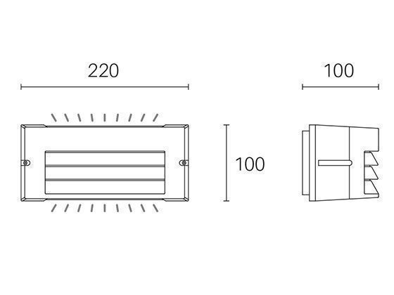 Applique 10W Led 4000K  linea kobe  alluminio