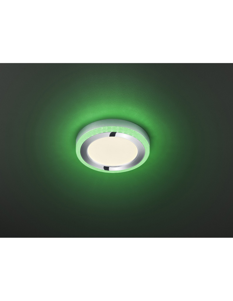Plafoniera Rotonda Slide Doppio Led Rgbw Dimmerabile Bianco Ø25 cm Trio Lighting