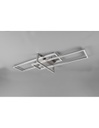 Plafoniera Salinas 3 Rettangoli Led 34w Nichel L100 cm Dimmerabile Trio Lighting