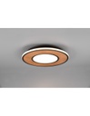 Plafoniera Vintage Legno Led Dimmer Deacon Ø50 cm Trio Lighting