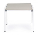Poggiapiedi arredo giardino alluminio bianco Cruise cm 53 x 51 x 44