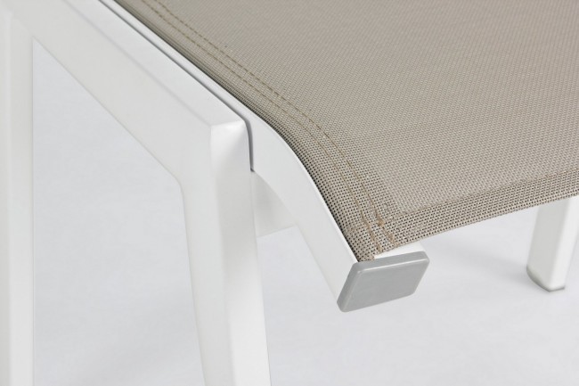 Poggiapiedi arredo giardino alluminio bianco Cruise cm 53 x 51 x 44