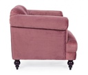 Poltrona Blossom classica effetto velluto rosa antico 97x82x78h cm