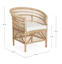 Poltrona C-C Josefina Naturale 