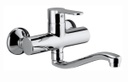 Miscelatore lavabo a muro linea blu cromo