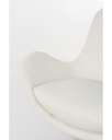 Poltrona Olga in similpelle e metallo bianco STS