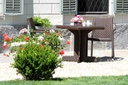 Poltrona Polyrattan noce da esterno impilabile