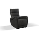 Poltrona Recliner Elettrico Effetto Nabuk Grigio  82 x 98 x 109 cm