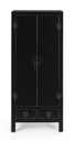 Mobile 2 ante - 2 cassetti pechino nero in legno stile design